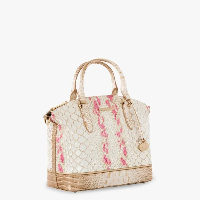 Women Brahmin Satchels Duxbury Satchel Apricot Rose Valentia