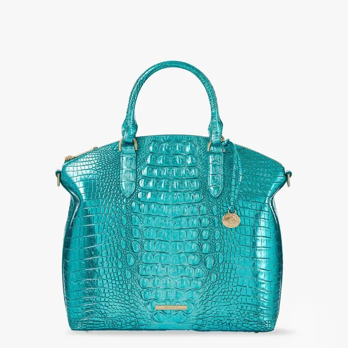 Women Brahmin Satchels Large Duxbury Satchel Aqua Potion Melbourne