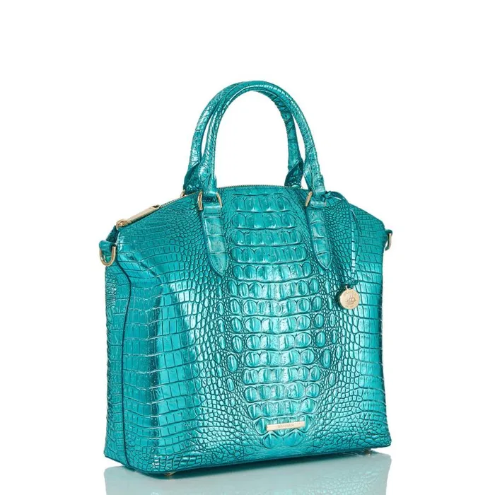 Women Brahmin Satchels Large Duxbury Satchel Aqua Potion Melbourne
