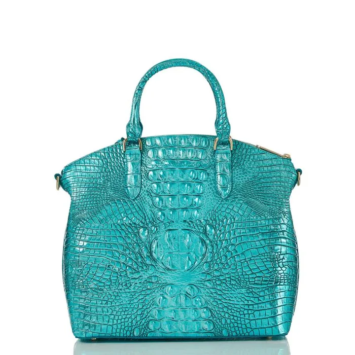 Women Brahmin Satchels Large Duxbury Satchel Aqua Potion Melbourne