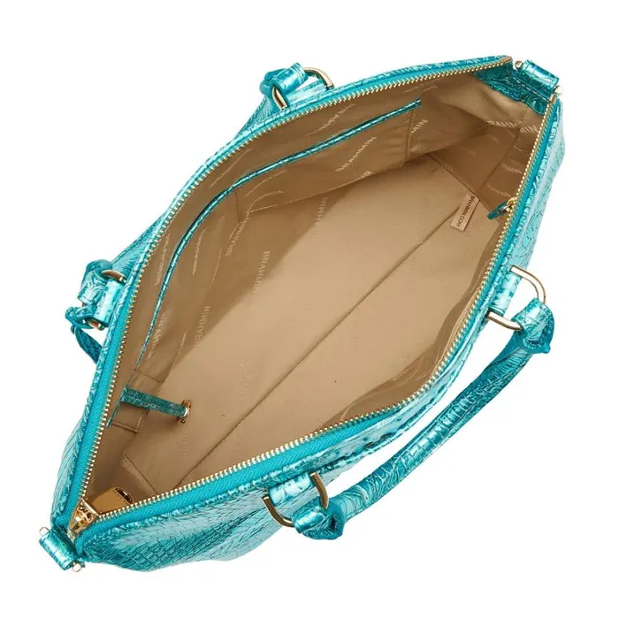 Women Brahmin Satchels Large Duxbury Satchel Aqua Potion Melbourne