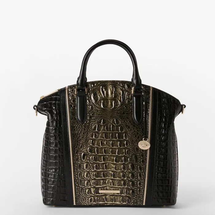 Women Brahmin Satchels Large Duxbury Satchel Onyx Sarastro
