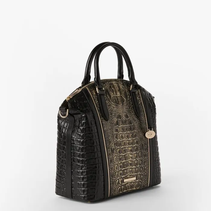 Women Brahmin Satchels Large Duxbury Satchel Onyx Sarastro