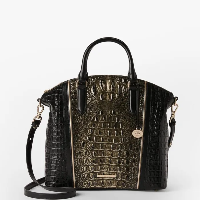 Women Brahmin Satchels Large Duxbury Satchel Onyx Sarastro