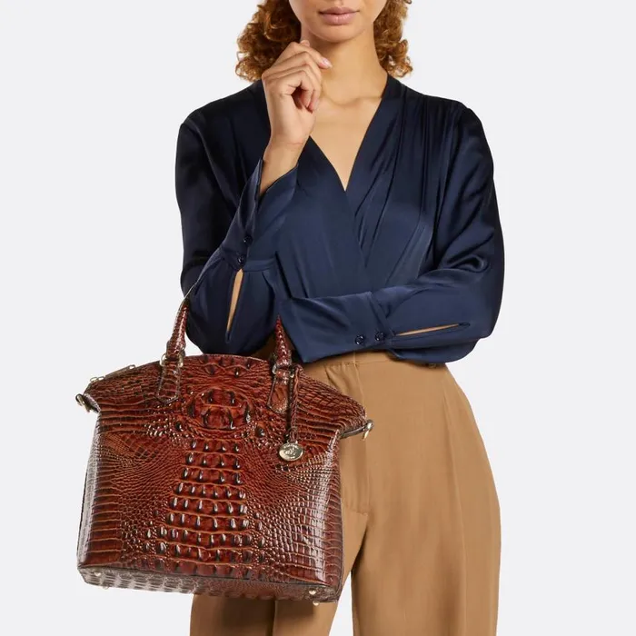 Women Brahmin Satchels Large Duxbury Satchel Onyx Sarastro