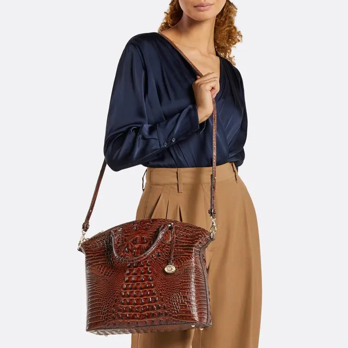 Women Brahmin Satchels Large Duxbury Satchel Onyx Sarastro