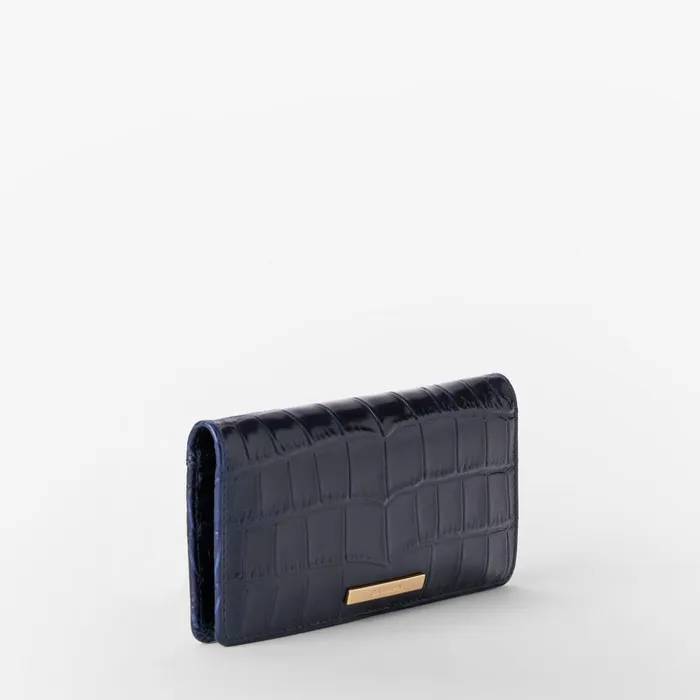 Women Brahmin Wallets and Wristlets Ady Wallet Navy Angora
