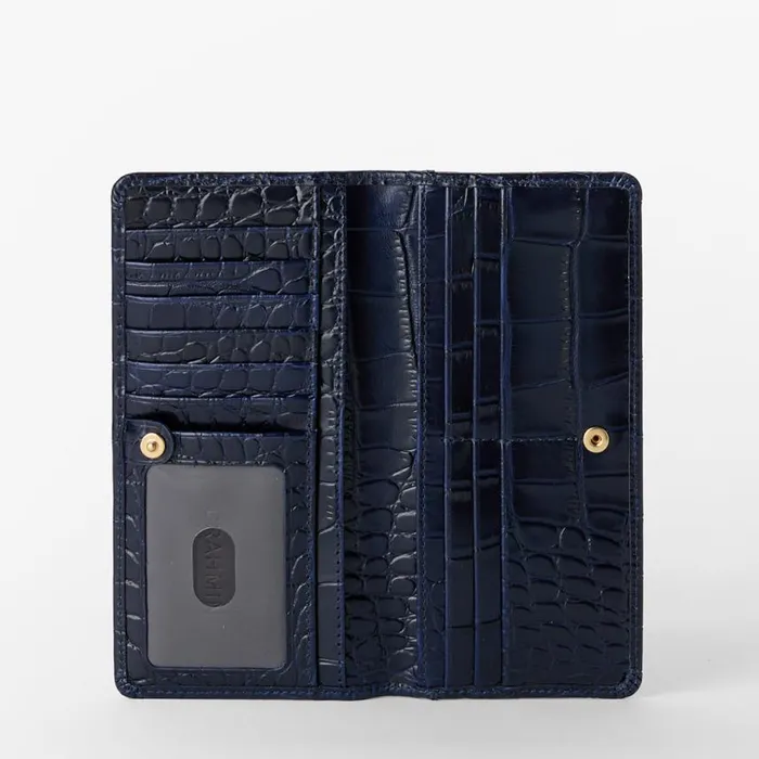 Women Brahmin Wallets and Wristlets Ady Wallet Navy Angora