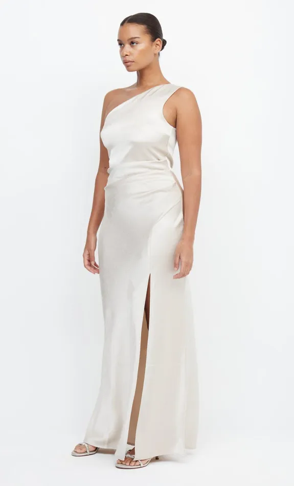 Women Bridesmaids Bec Bridge THE DREAMER ASYM DRESS Sand