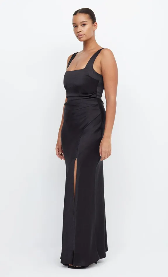 Women Bridesmaids Bec Bridge THE DREAMER SQUARE NECK DRESS Black
