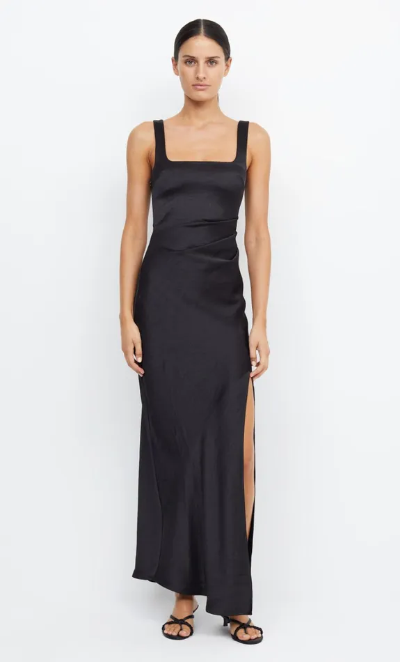 Women Bridesmaids Bec Bridge THE DREAMER SQUARE NECK DRESS Black