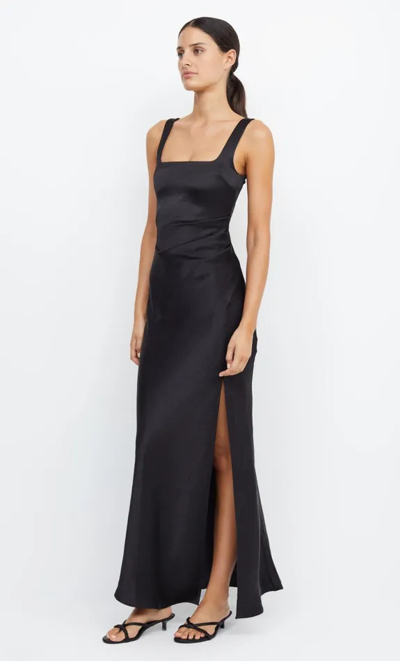 Women Bridesmaids Bec Bridge THE DREAMER SQUARE NECK DRESS Black
