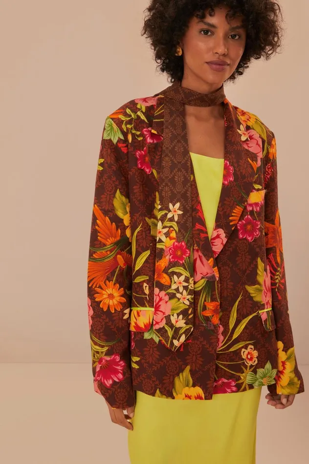 Women Brown Charming Garden Blazer Charming Garden Brown FARM Rio Blazers