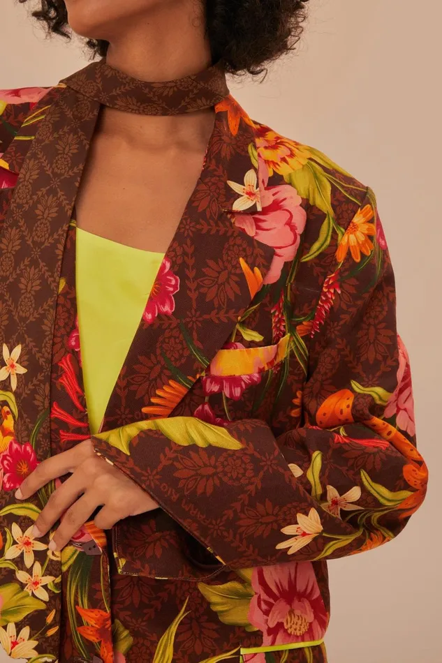 Women Brown Charming Garden Blazer Charming Garden Brown FARM Rio Blazers