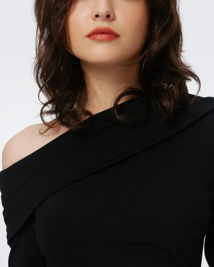 Women Buffy Dress Black DVF Dresses