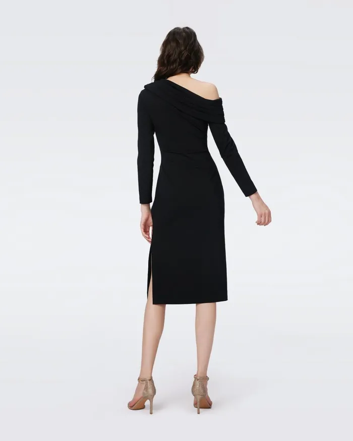 Women Buffy Dress Black DVF Dresses