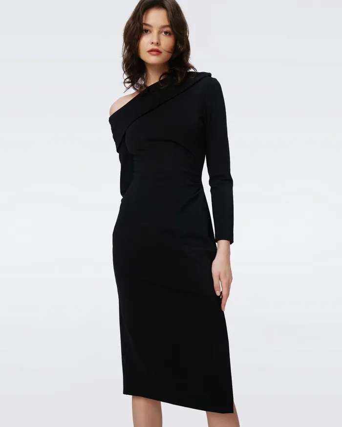 Women Buffy Dress Black DVF Dresses