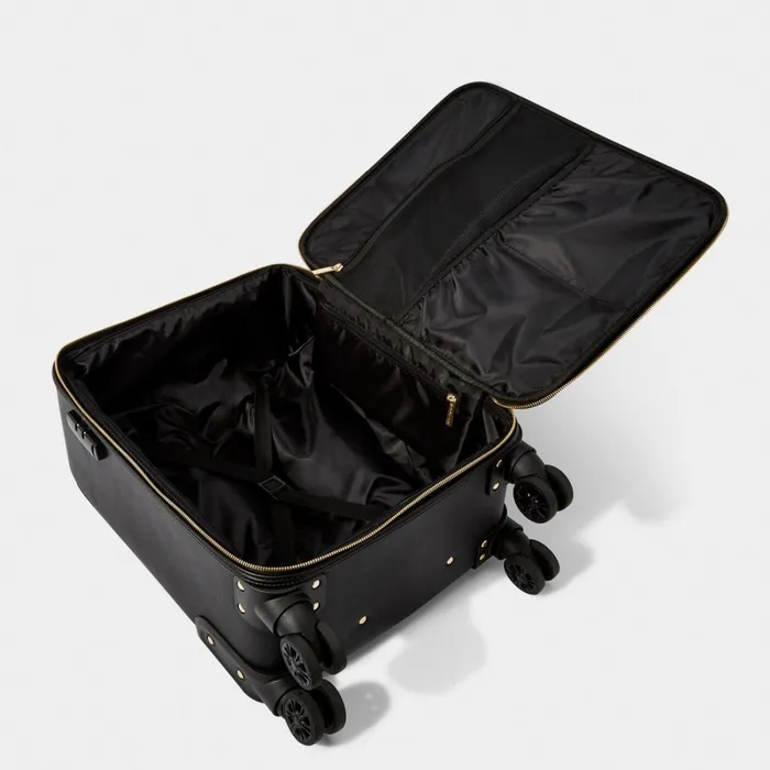 Women Cabin Bags and Suitcases Katie Loxton Personalised Cabin Suitcase In Black