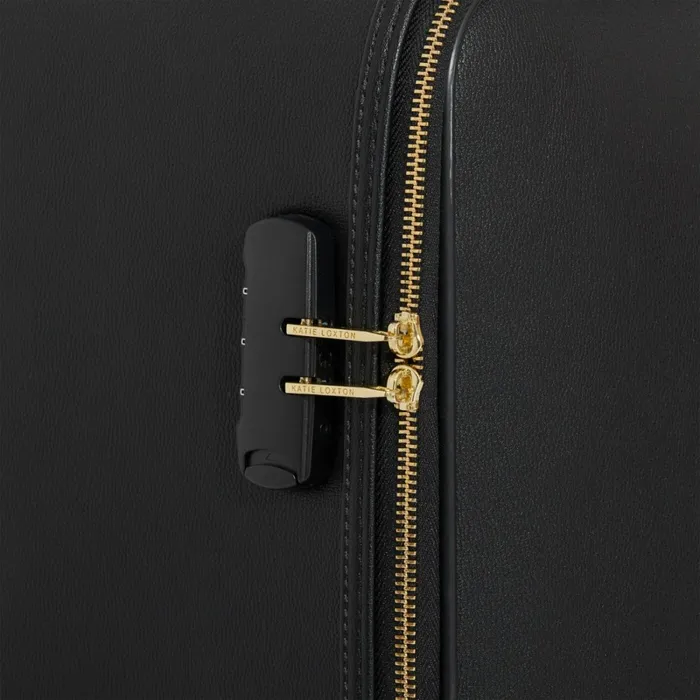 Women Cabin Bags and Suitcases Katie Loxton Personalised Cabin Suitcase In Black