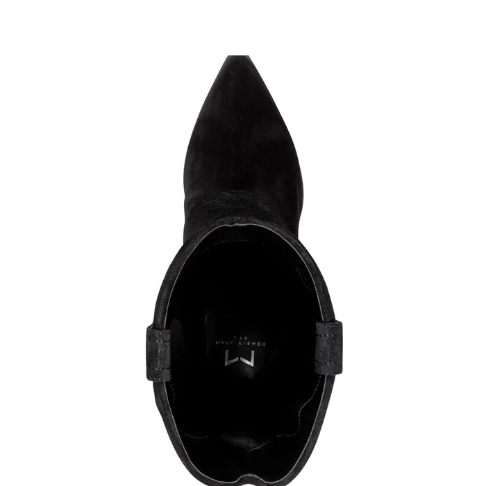Women Calysta Block Heel Pointy Toe Boot Black Marc Fisher Boots