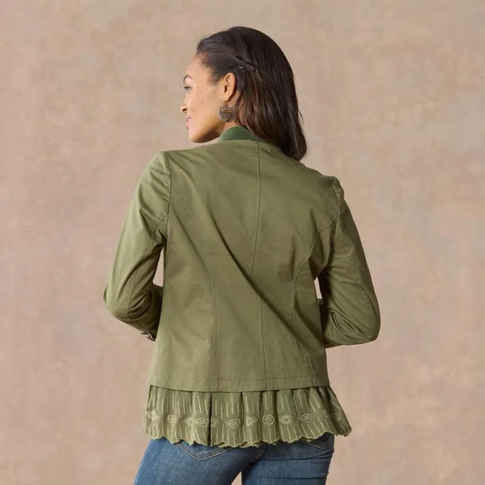 Women Caroline Ruffle Jacket Petite Chive Sundance Catalog Petite Styles Women Caroline Ruffle Jacket Petite Chive Sundance Catalog Petite Styles
