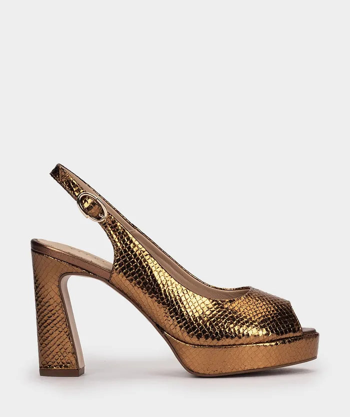 Women Cittanova Metallic 8211 Heeled Sandals Pedro Miralles