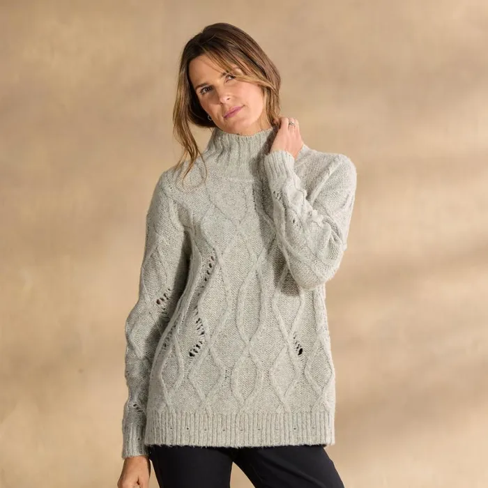 Women Cloven Skies Turtleneck Light Gray Sundance Catalog Sweaters Women Cloven Skies Turtleneck Light Gray Sundance Catalog Sweaters