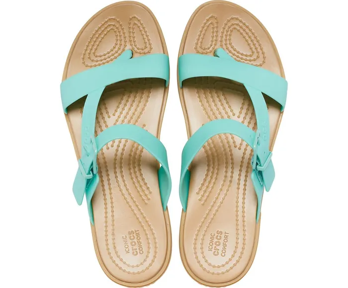 Women Crocs Tulum Toe Post Sandal Pistachio Crocs Sandals