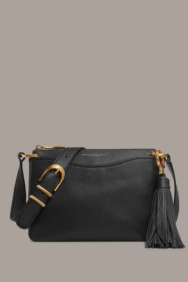 Women Crossbody Bags And Satchels Donna Karan GLENWOOD CROSSBODY Black