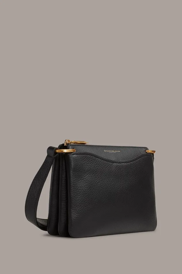 Women Crossbody Bags And Satchels Donna Karan GLENWOOD CROSSBODY Black