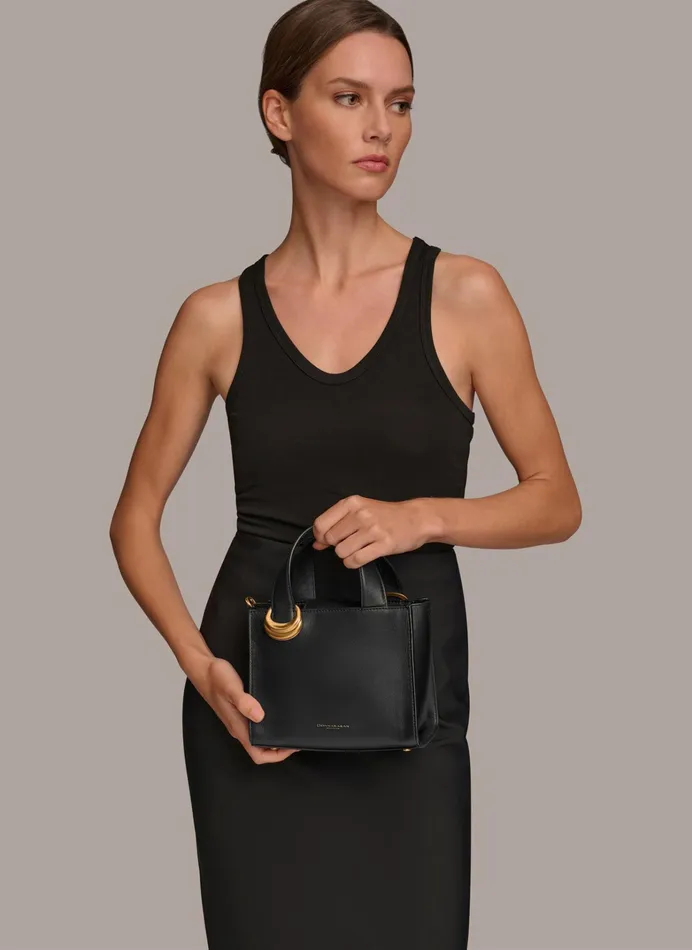 Women Crossbody Bags And Satchels Donna Karan HEWLETT CROSSBODY Blackgold