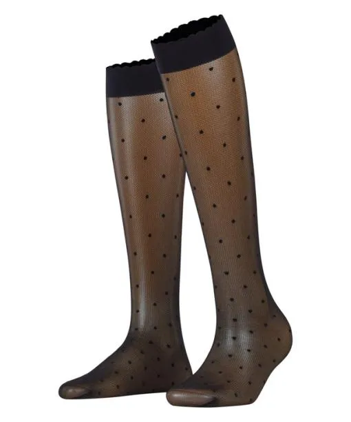 Women Dot 15 DEN Women Kneehigh Socks Black FALKE Knee High Socks