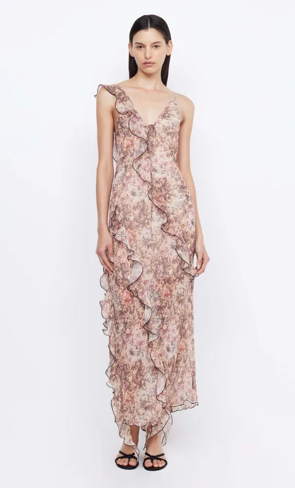 Women Dresses Bec Bridge COURTNEY FRILL MAXI DRESS Versailles Floral