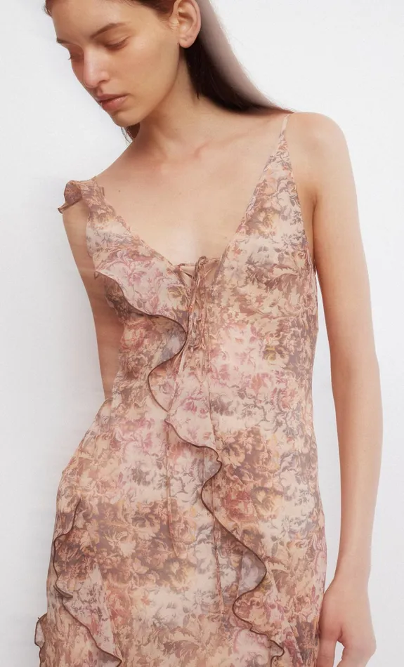 Women Dresses Bec Bridge COURTNEY FRILL MAXI DRESS Versailles Floral