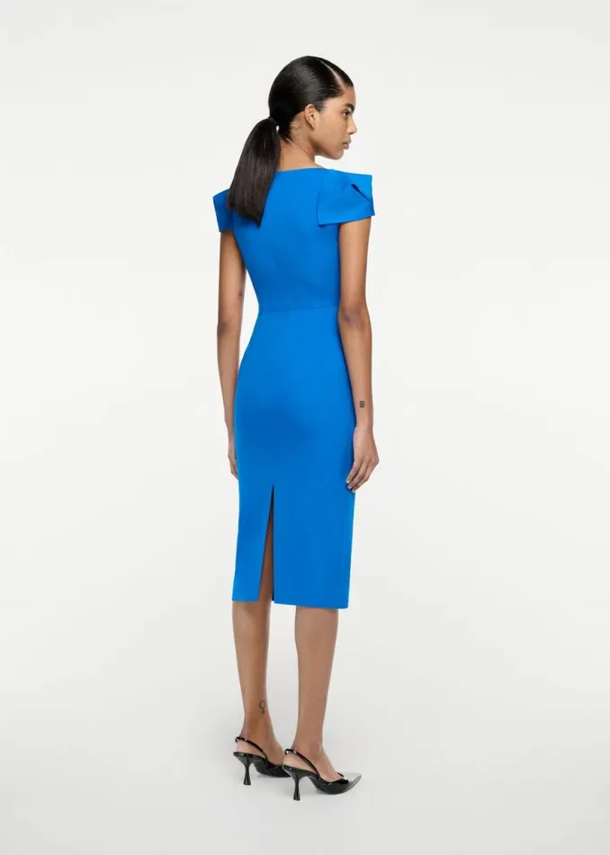 Women Dresses Roland Mouret Cap Sleeve Stretch Cady Midi Dress