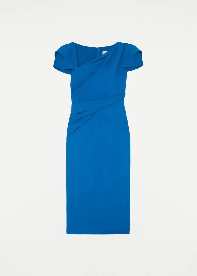 Women Dresses Roland Mouret Cap Sleeve Stretch Cady Midi Dress