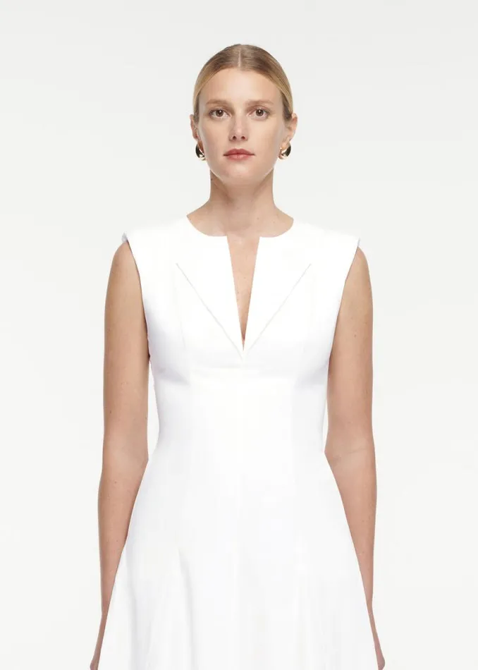 Women Dresses Roland Mouret Cotton Poplin Midi Dress