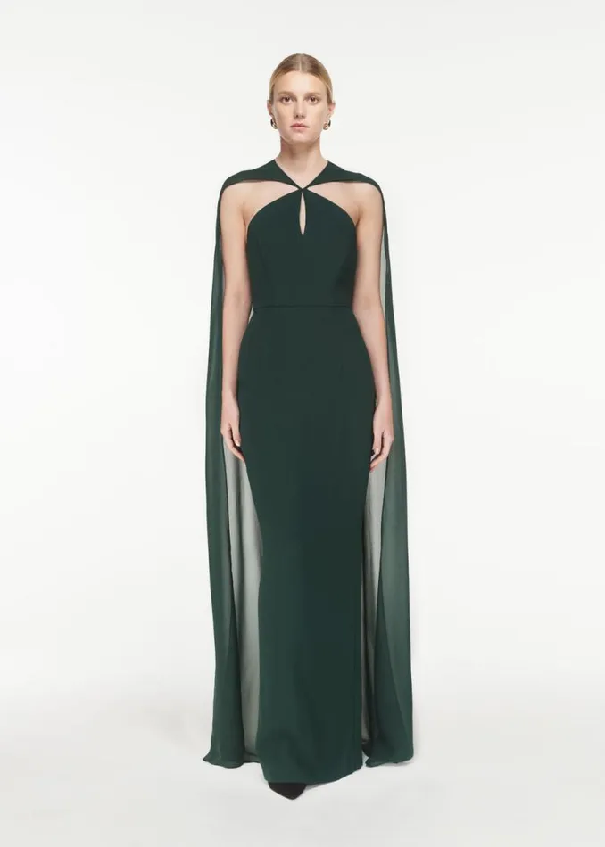 Women Dresses Roland Mouret Satin Crepe Gown
