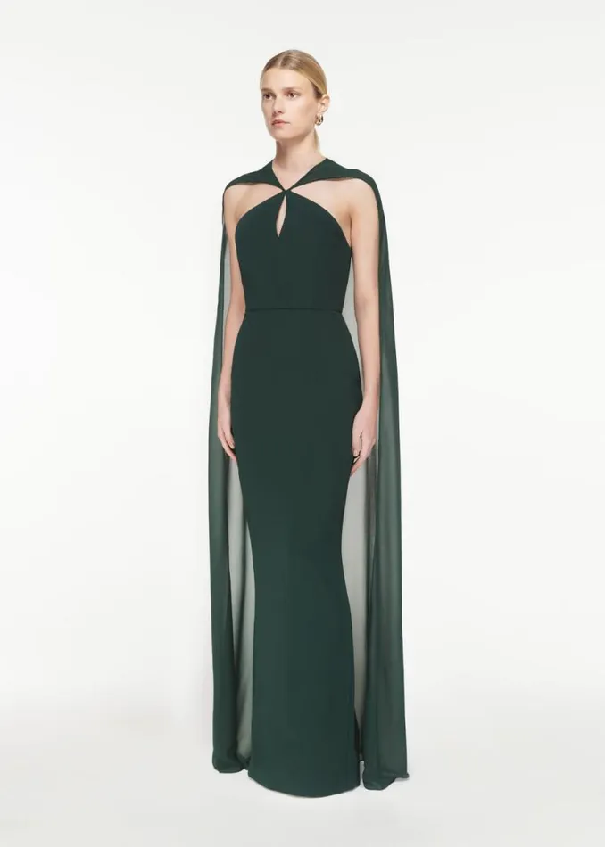 Women Dresses Roland Mouret Satin Crepe Gown