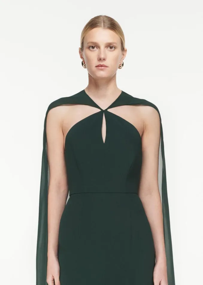 Women Dresses Roland Mouret Satin Crepe Gown