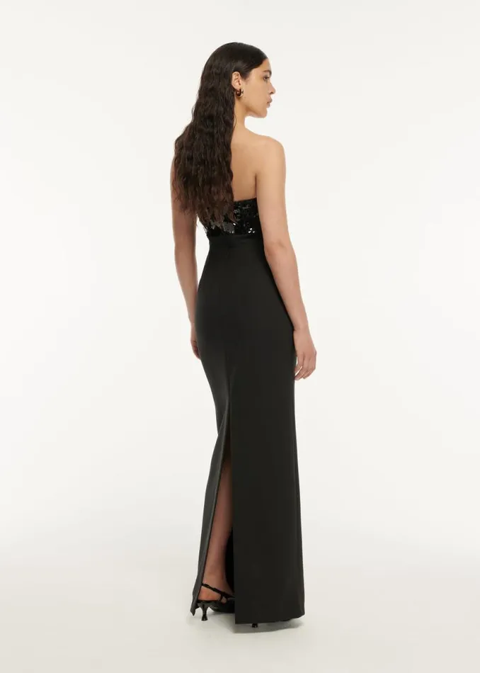 Women Dresses Roland Mouret Strapless Embellished Maxi Dress