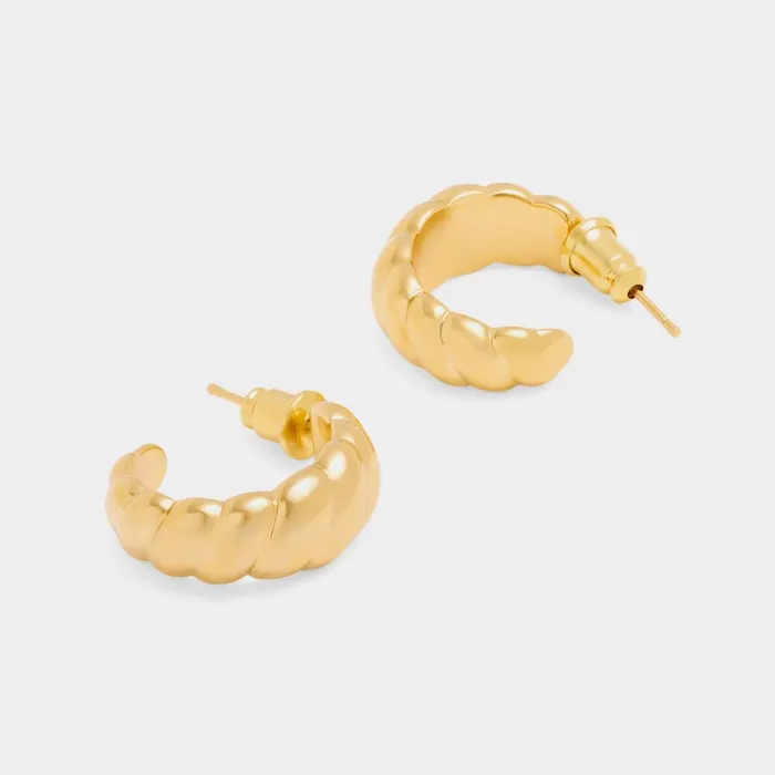 Women Earrings Katie Loxton Harper Waterproof Gold Twist Hoop Earrings