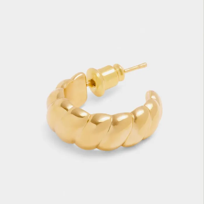 Women Earrings Katie Loxton Harper Waterproof Gold Twist Hoop Earrings