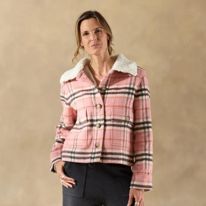 Women Edith Plaid Jacket Petite Pink Sundance Catalog Petite Styles Women Edith Plaid Jacket Petite Pink Sundance Catalog Petite Styles