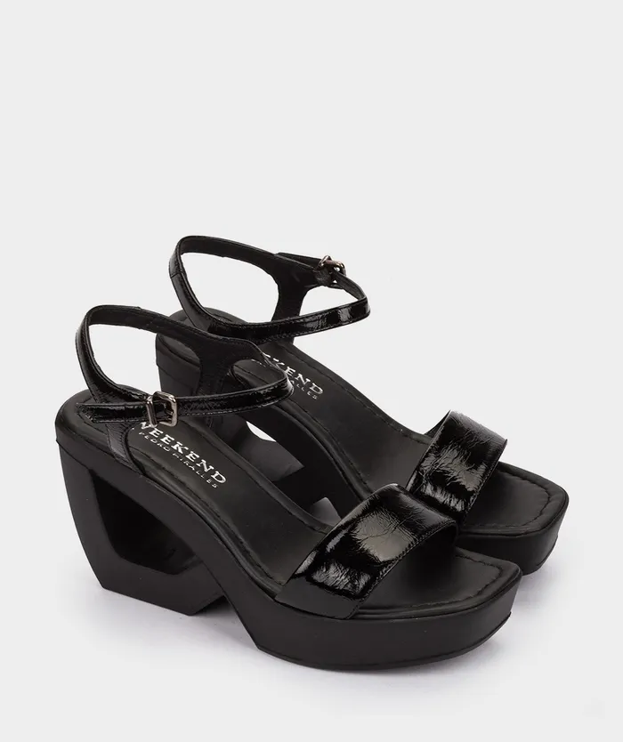 Women Edna Black 8211 Heeled Sandals Pedro Miralles