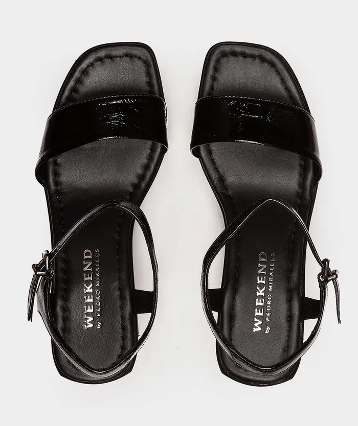 Women Edna Black 8211 Heeled Sandals Pedro Miralles