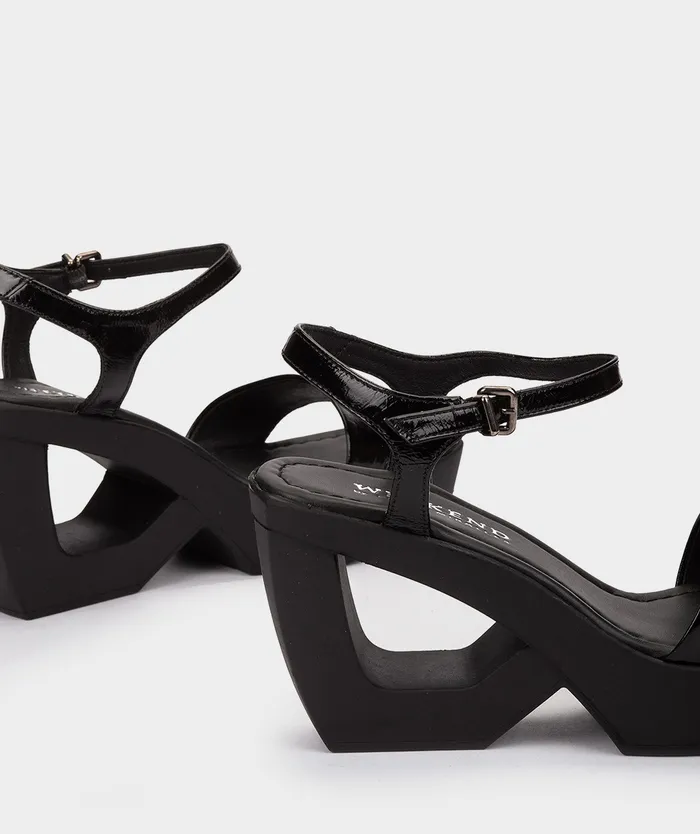 Women Edna Black 8211 Heeled Sandals Pedro Miralles