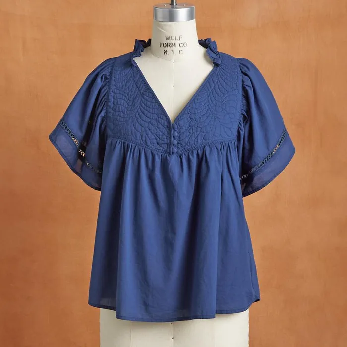 Women Emily Top Navy Sundance Catalog Tops Women Emily Top Navy Sundance Catalog Tops