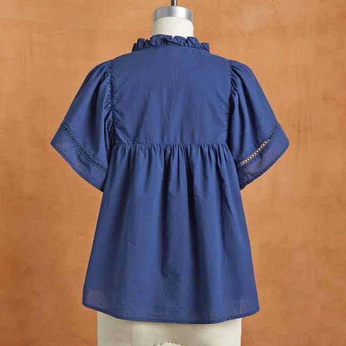 Women Emily Top Navy Sundance Catalog Tops Women Emily Top Navy Sundance Catalog Tops