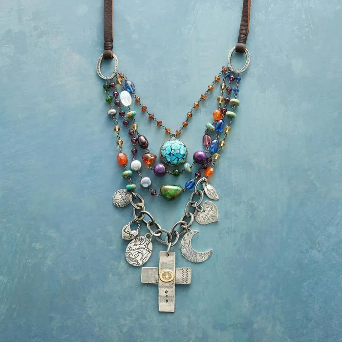 Women Field Of Flowers Necklace Sundance Catalog Necklaces